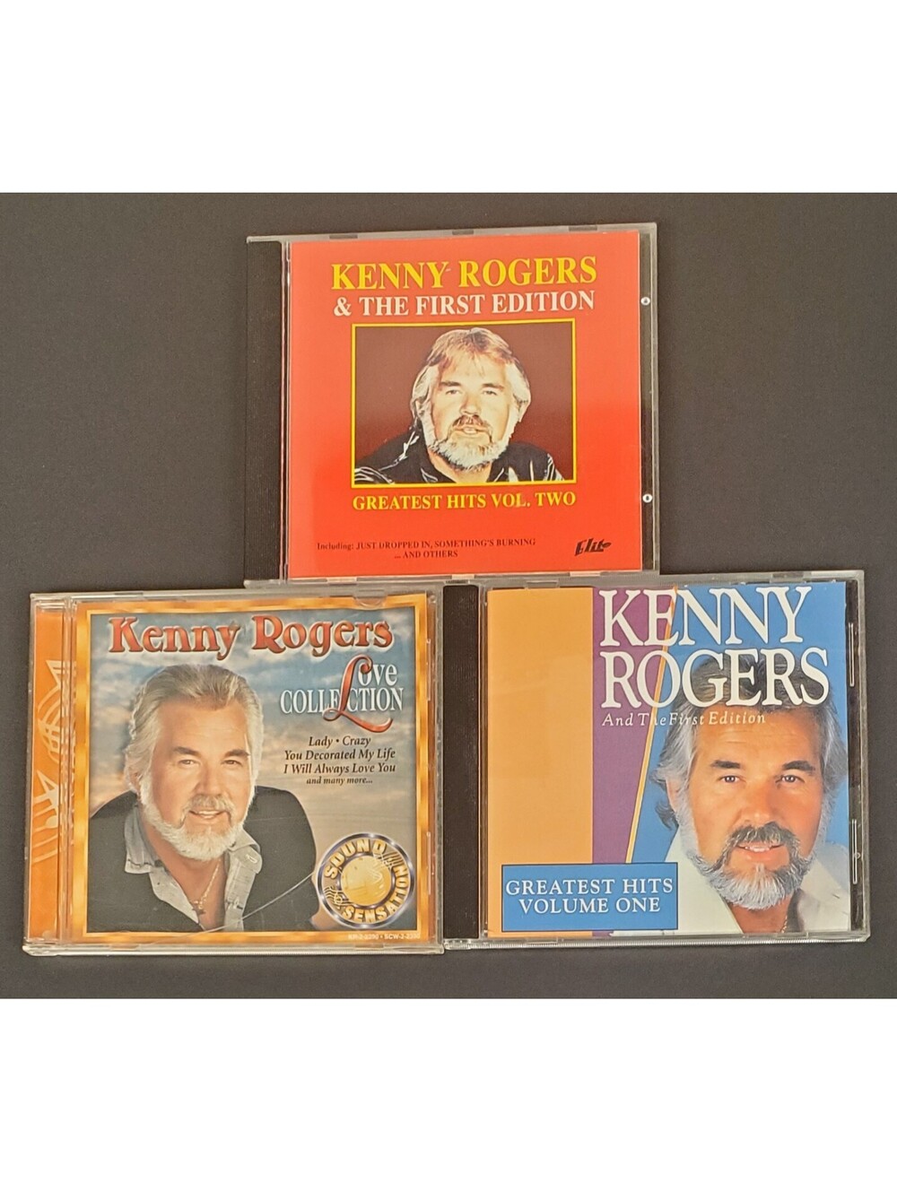 3 Vintage Kenny Rogers CD Collection VG